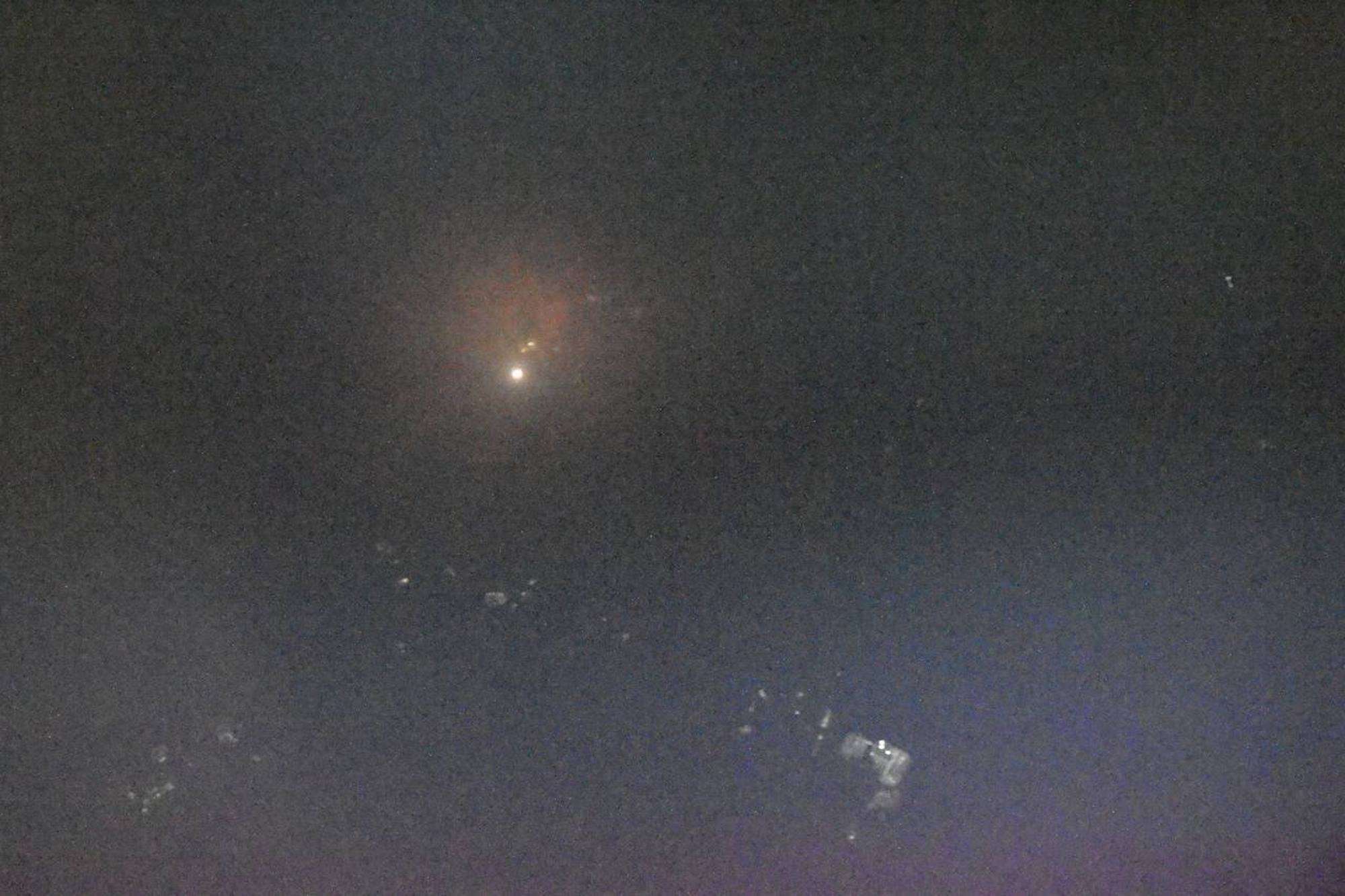 Depuis l'ISS Konstantin Borissov a photographié le décollage depuis Baïkonour.