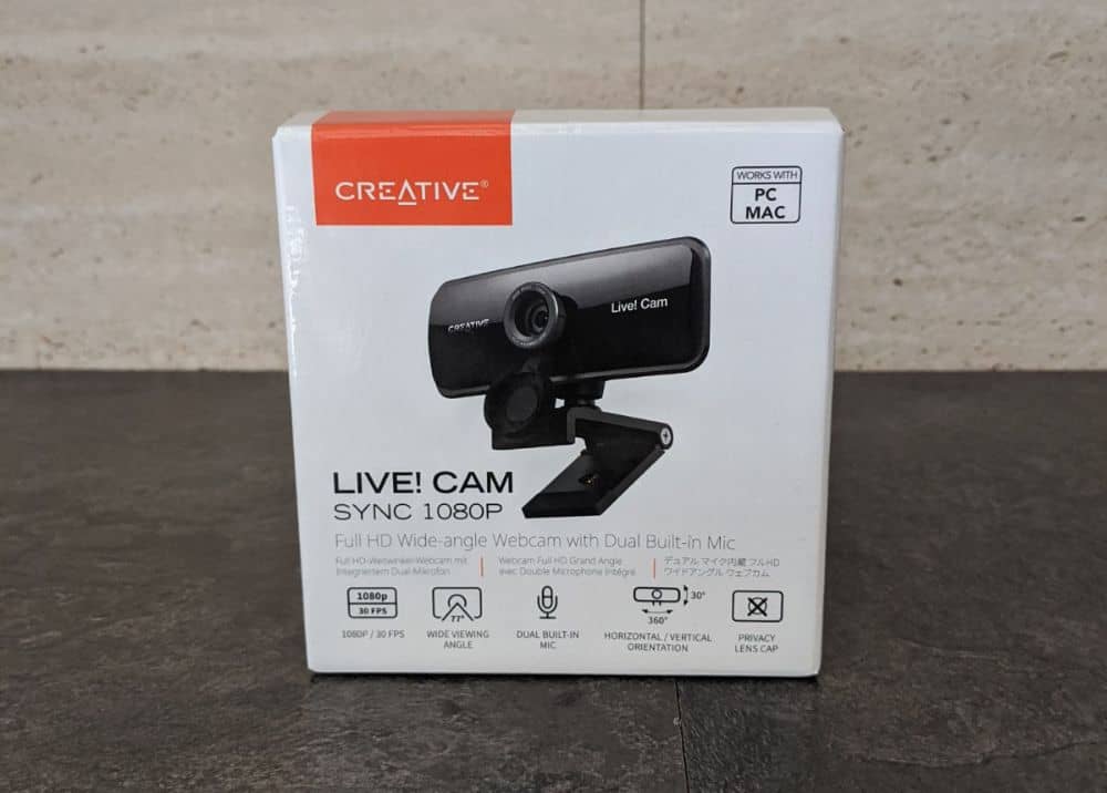 Photos de revue de la webcam Creative Live 1080p 1