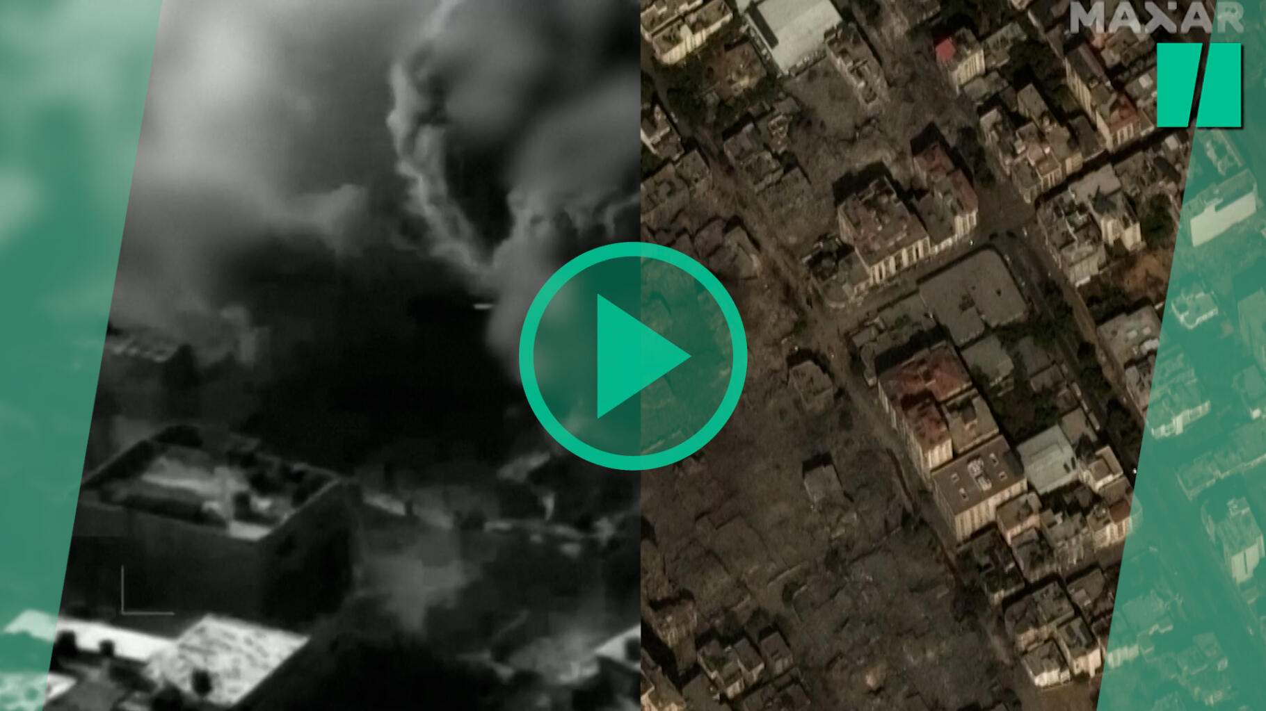 ces images satellites de Gaza révèlent l’ampleur et la violence des frappes