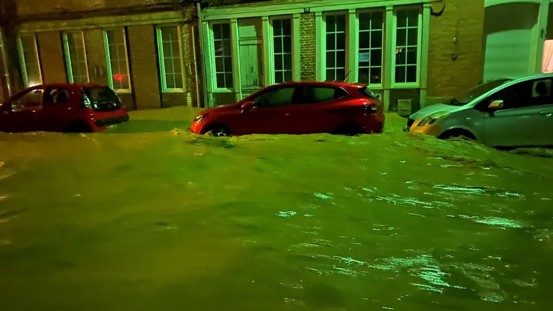 Des inondations ont touché la ville de Saint-Valery-en-Caux en Seine-Maritime.
