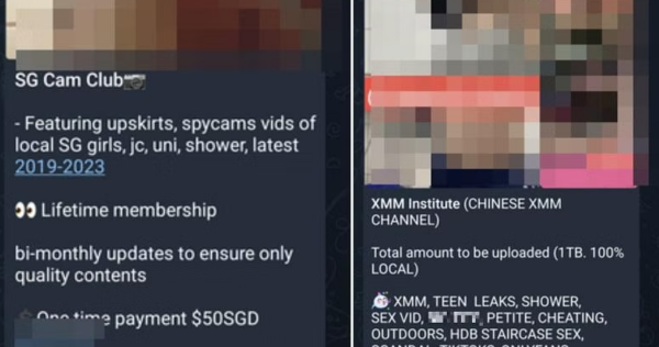Telegram channels offer explicit sex videos and photos for a fee, similar to SG Nasi Lemak, Singapore News