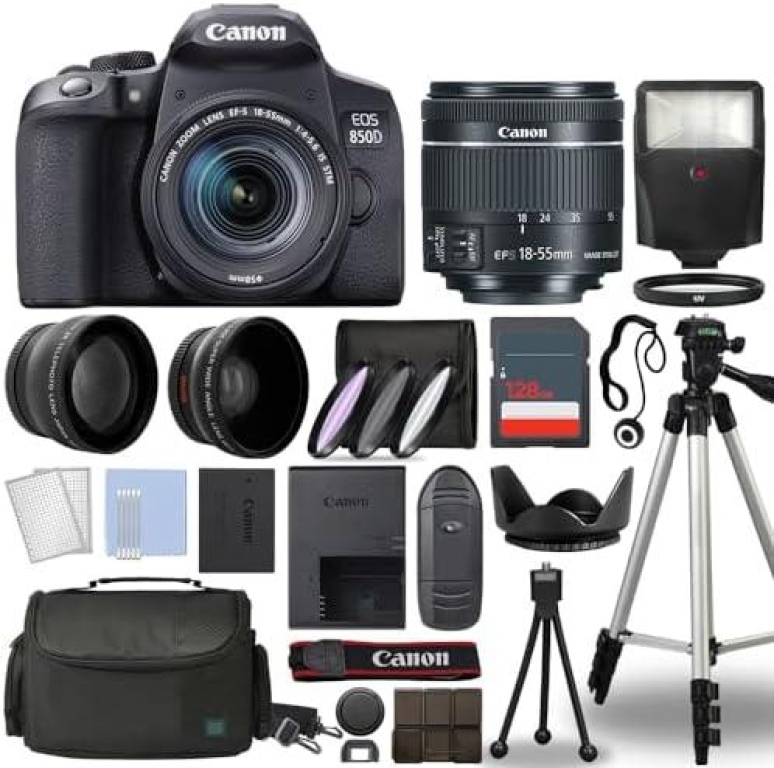 K-S-Trade Custodia Per Canon EOS 850D | Borsa Fotografica Impermeabile In Nylon | Con Divisori E Copripioggia