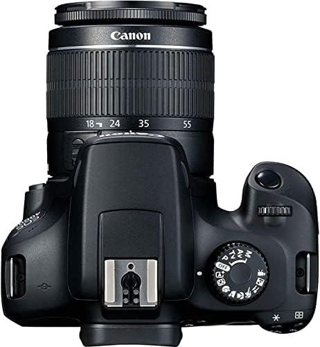 31PC Canon EOS 4000D DSLR Bundle: HD Video, Wide Angle Lens, Telephoto Lens, 64GB Memory, Case + More!