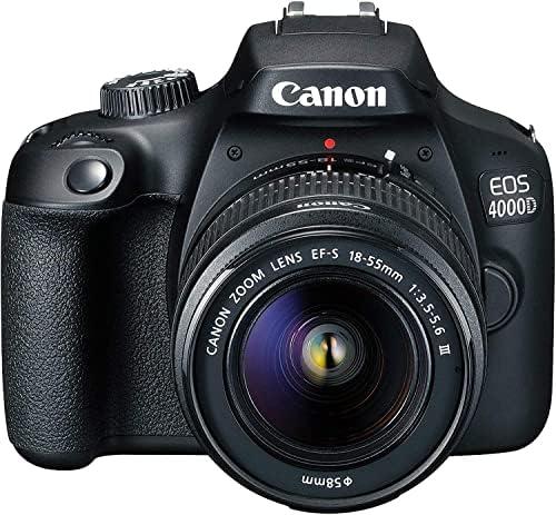 Canon EOS 4000D DSLR Bundle Review: HD Video + Wide Angle Lens + Telephoto Lens | 64GB Memory, Case, Tripod + More