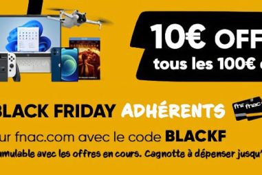 10 € offerts tous les 100€ d’achat avec le code promo « BLACKF »