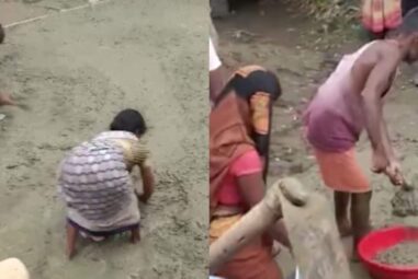 Bihar Villagers Steal Road? Viral Video Shows People Taking Home Cement, Construction Materials